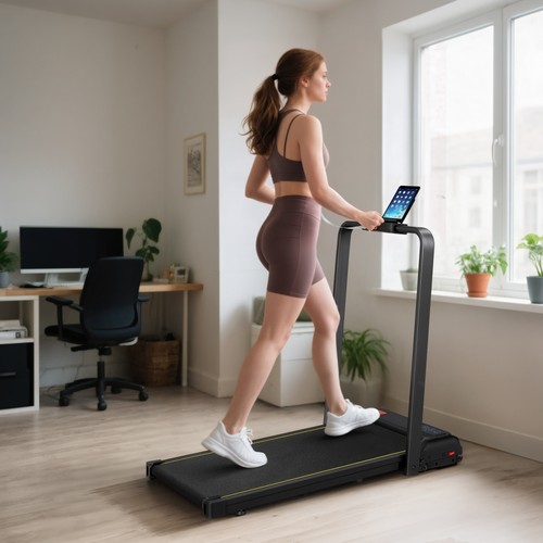 Folding treadmill walking - folding, pad